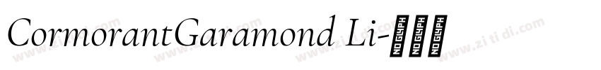 CormorantGaramond Li字体转换